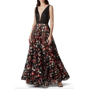 Bronx and Banco Black Floral Maxi Dress